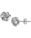 Giani Bernini Double Love Knot Stud Earrings In Silver Or 18k Gold Over Silver, Created For Macy's In Sterling Silver