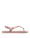 Havaianas Toe Strap Sandals In Rose Gold