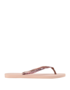 Havaianas Glitter Ii Womens Thong Slide Flip-flops In Pink