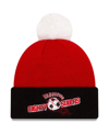 NEW ERA MEN'S RED VANCOUVER WHITECAPS FC SINCE '96 HOOKED CUFFED KNIT HAT WITH POM
