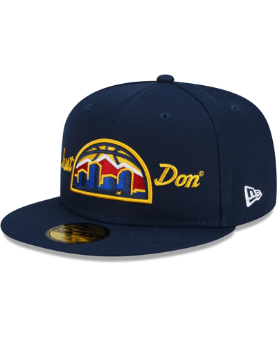 New Era Men's  X Just Don Navy Denver Nuggets 59fifty Fitted Hat