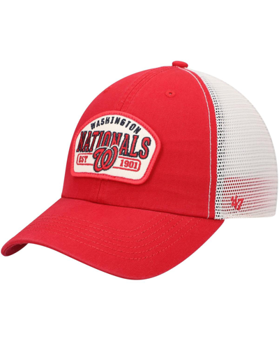 47 Brand Men's Red Washington Nationals Penwald Clean Up Trucker Snapback Hat