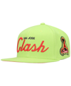 Mitchell & Ness Men's Green San Jose Earthquakes Historic Logo Since '96 Foundation Script Snapback Hat In Green