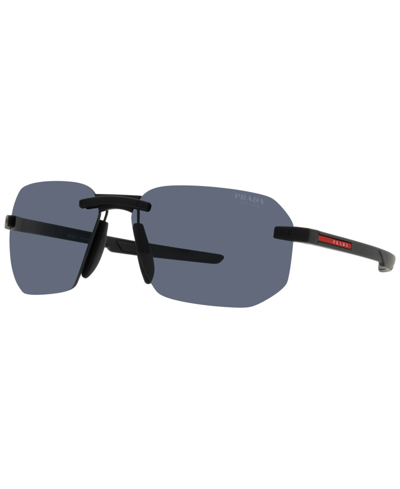 Prada Men's Sunglasses, 62 In Black Rubber