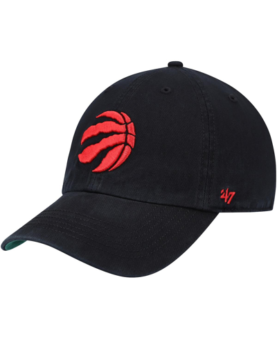 47 Brand '47 Men's Black Toronto Raptors Alternate Logo Team Clean Up Adjustable Hat
