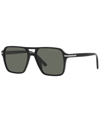 PRADA MEN'S POLARIZED SUNGLASSES, 55