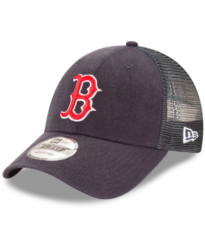 New Era Men's Navy Boston Red Sox Trucker 9forty Adjustable Snapback Hat