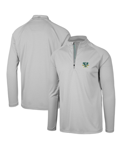 Levelwear Men's  Gray Oakland Athletics Orion Historic Logo Raglan Quarter-zip Jacket