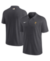 NIKE MEN'S NIKE ANTHRACITE PITTSBURGH PIRATES AUTHENTIC COLLECTION STRIPED PERFORMANCE PIQUE POLO SHIRT
