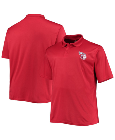 Profile Men's Red Cleveland Guardians Birdseye Polo Shirt