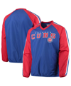 G-iii Sports By Carl Banks Men's  Royal, Red Chicago Cubs Kickoff Raglan V-neck Pullover Jacket In Royal/red