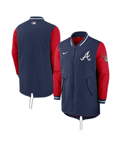Nike Men's  Navy Atlanta Braves Dugout Performance Full-zip Jacket
