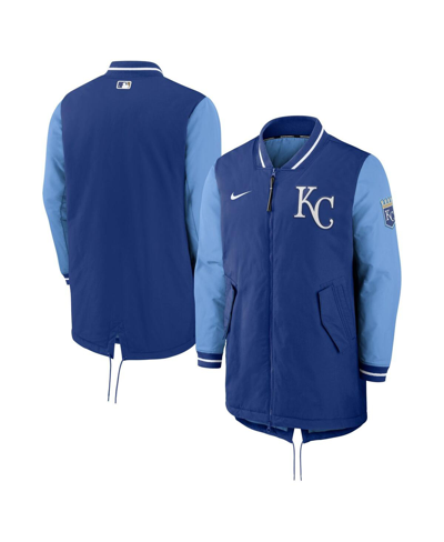 Nike Men's  Royal, Kansas City Royals Authentic Collection Full-zip Raglan Hoodie Performance Jacket