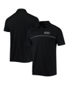Levelwear Men's  Black Chicago Cubs Sector Raglan Polo Shirt In Black