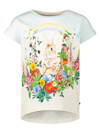 Molo Ragnhilde Bunny Cuteness-print Organic Cotton T-shirt In White