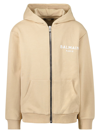 BALMAIN KIDS BEIGE GIACCHETTA DA TUTA PER BAMBINI