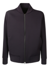Harris Wharf London Two-pocket Zip-up Bomber Jacket In Blue