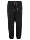 Marcelo Burlon County Of Milan Embroidered Cross Cotton Sweatpants In Black/multicolor