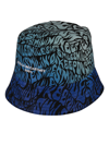 Stella Mccartney Printed Cotton Bucket Hat In Black/blue