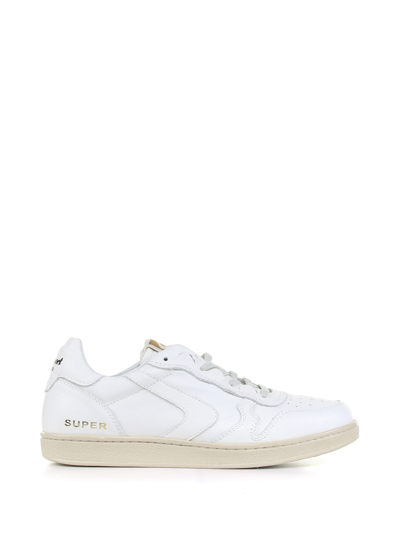 Valsport Super Sneaker In Suede And Mesh In Bianco Bianco