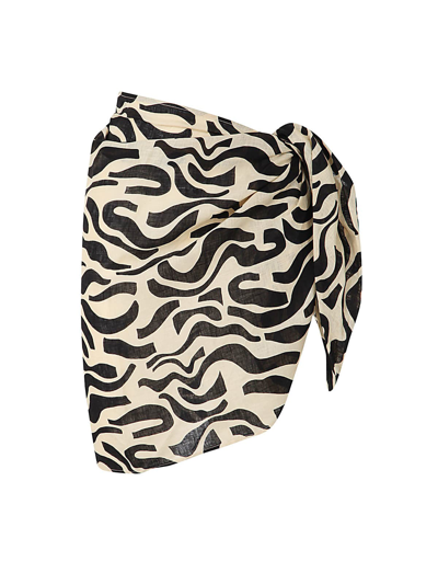 Michael Michael Kors Salina Printed Linen Pareo In La Cateau Print
