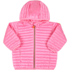 SAVE THE DUCK FUCHSIA JACKET FOR BABY GIRL WITH LOGO