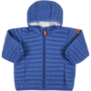 SAVE THE DUCK BLUE JACKET FOR BABY BOY WITH LOGO