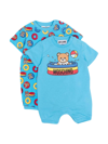MOSCHINO SET BLUE ROMPERS BABY UNISEX