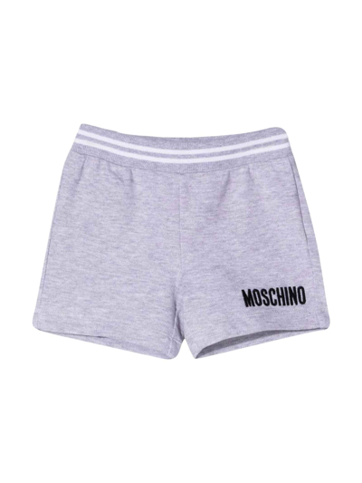 Moschino Babies' Grey Cotton Shorts In Grigio