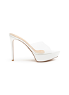 Gianvito Rossi 115mm Betty Plexi Platform Sandals In White