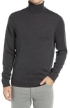 Nordstrom Washable Merino Wool Turtleneck In Grey Phantom Heather