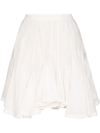 Isabel Marant Griselda Cotton And Silk Miniskirt In White