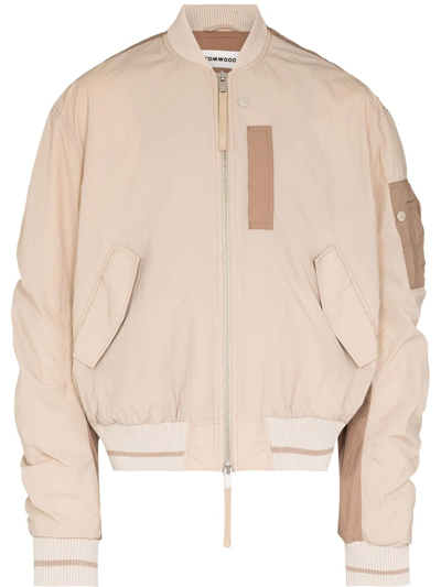 Tom Wood Purth Patch Bomber Jacket In Neutrals