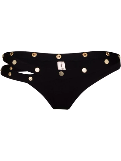 Agent Provocateur Donia Embellished Cutout Bikini Briefs In Black