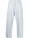 SUNNEI BELLI FUORI STRIPED WIDE-LEG JEANS