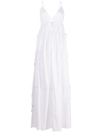 Simkhai April Tiered Gathered Maxi Dress In White