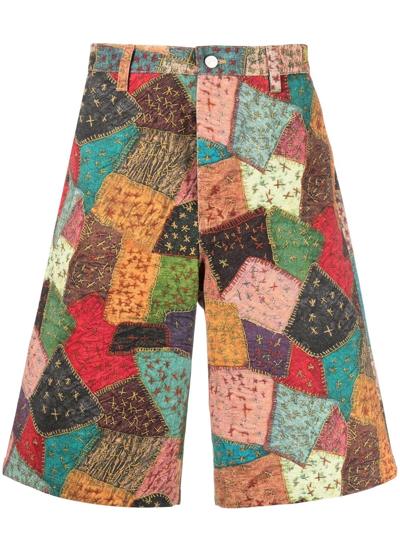 Andersson Bell Patchwork Printed Cotton Shorts Multi In Multicolor