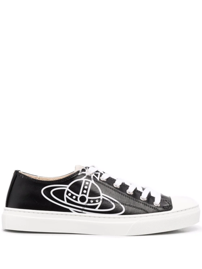 Vivienne Westwood Low Top Canvas Plimsoll Cotton Canvas Black 11-45 Men
