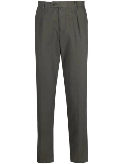 Corneliani Pleat-detail Chino Trousers In Grün