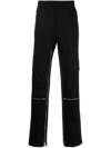 Alyx Zip-detail Straight-leg Trousers In Schwarz