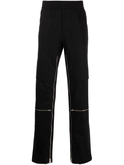 Alyx Zip-detail Straight-leg Trousers In Nero