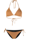 Fisico Cristina Ferrari Reversible Halterneck Bikini In Braun