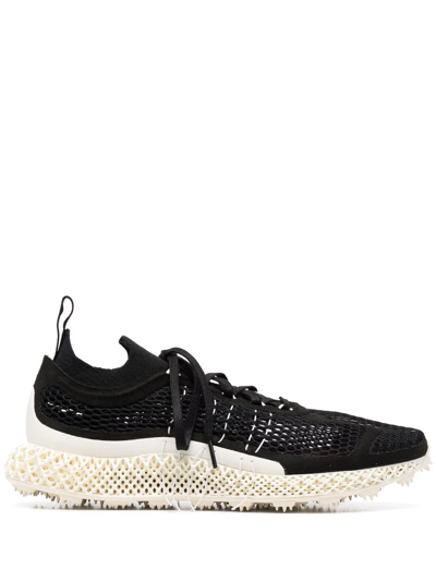 Y-3 Runner 4d Halo Embroidered Mesh And Primeknit Sneakers In Black