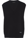 PRADA KNITTED WOOL-CASHMERE VEST TOP