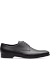 Prada Lace Up And Monkstrap Leather In  Black