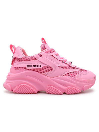 Steve Madden Women's Possession Chunky Lace-up Sneakers In Pink