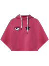 Chiara Ferragni Fuchsia Cotton Eye Star Cropped Sweatshirt In Fuxia
