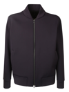 Harris Wharf London Two-pocket Zip-up Bomber Jacket In Blue