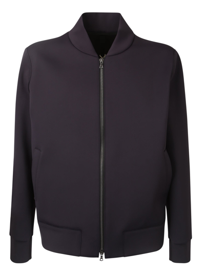 Harris Wharf London Two-pocket Zip-up Bomber Jacket In Blue