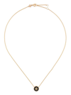 Tory Burch Kira Enameled Pendant Necklace In Metallic